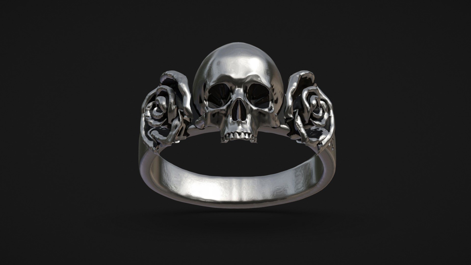 Anel Skull Flower (Prata) - 3D model by Skive Jewelry (@SKIVE) [6265275 ...