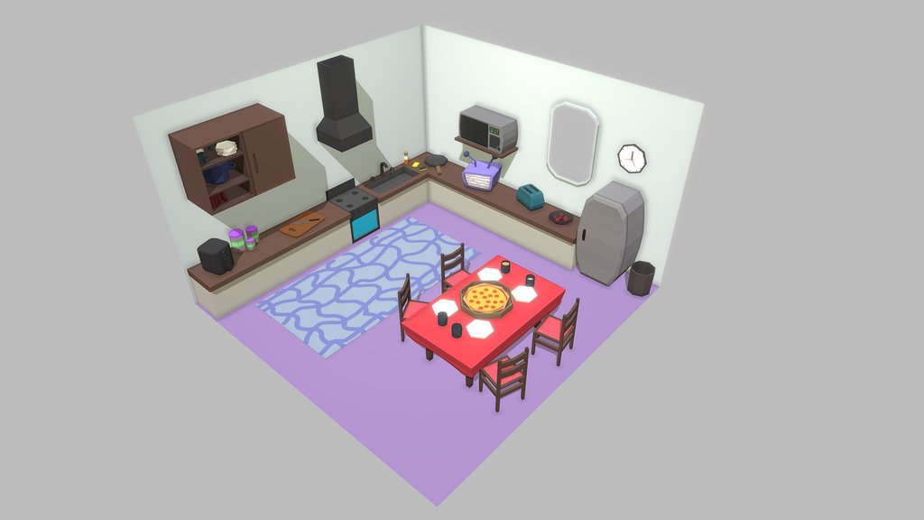 Low Poly Kitchen
