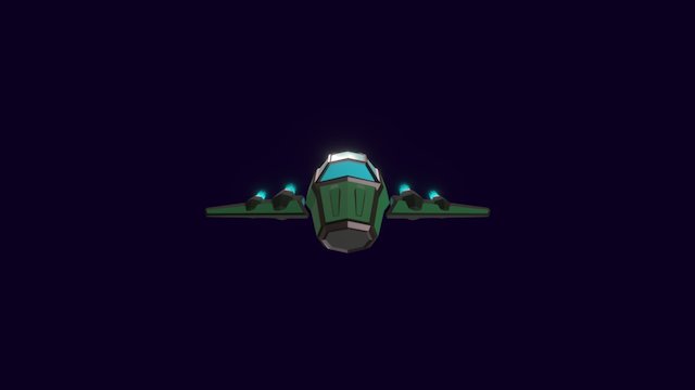 Low-poly Spaceship 2 3D Model