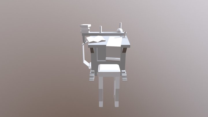 Desk - Blockout 3D Model