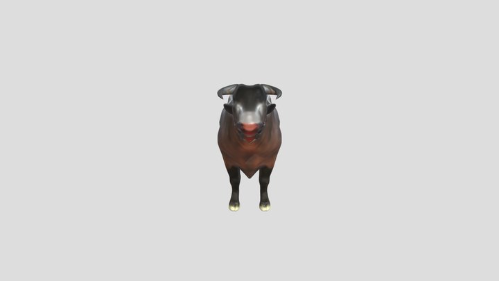 Buffalo bull 3d model 3D Model