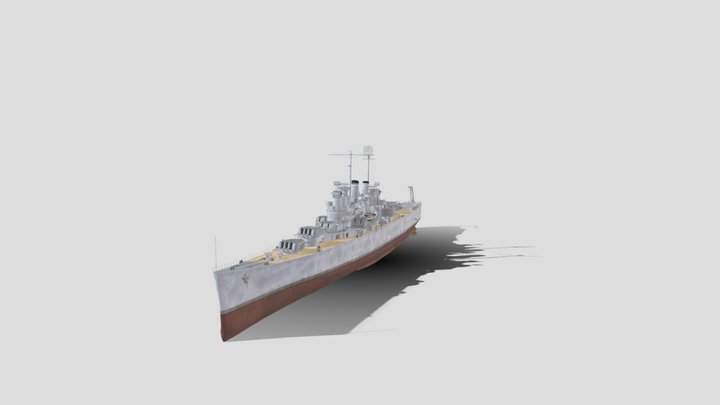 USS Cleveland (CL-55) 3D Model