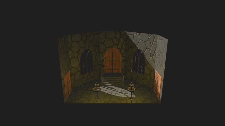 Gothic Castle Room 3D Model