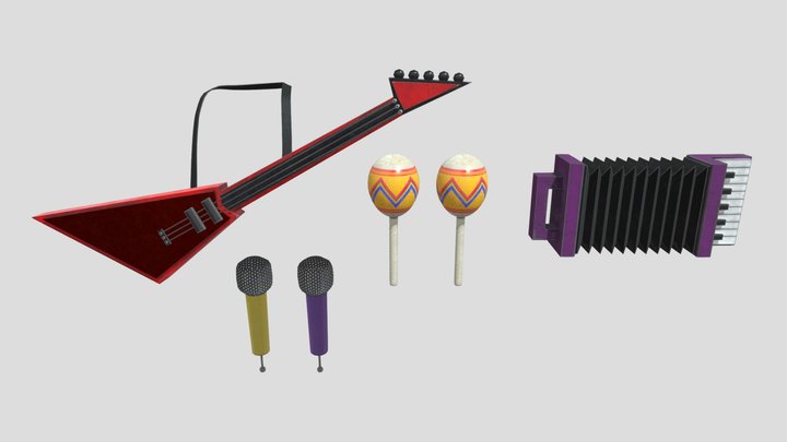 FNAF Rockstar Instruments 3D Model
