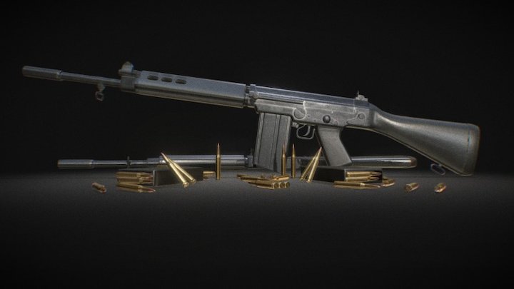 FN-FAL 762 3D Model