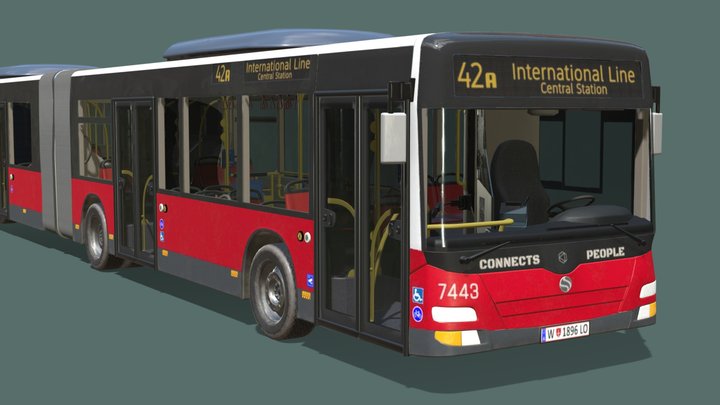 City Bus (with complete interior) 3D Model