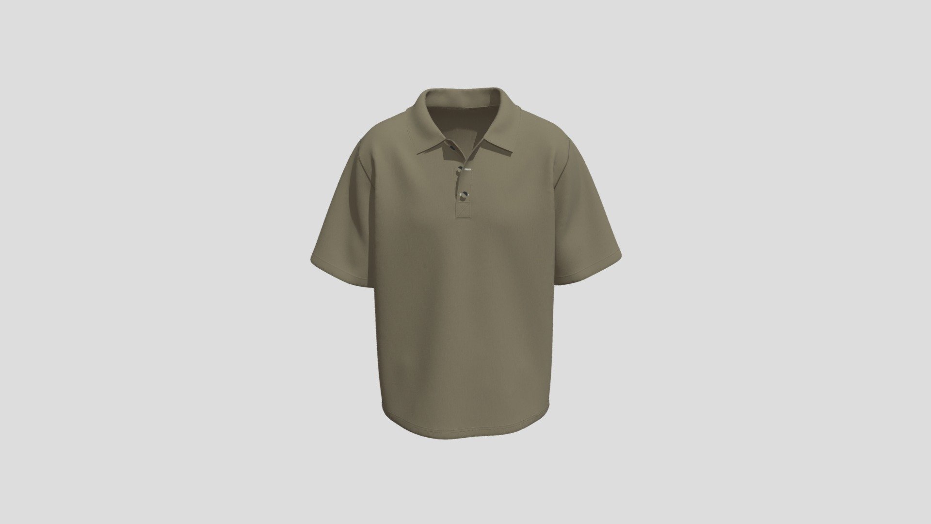 Oversized Polo Shirt - 3D model by Yuri Arouca (@YuriArouca) [626b5cd]