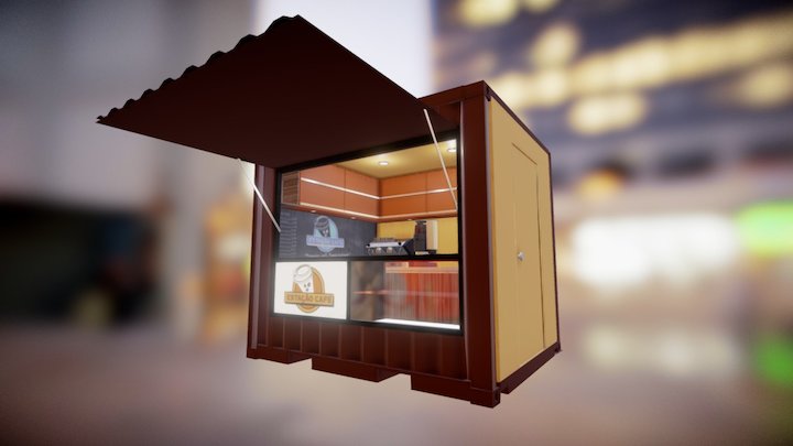 Container Café 3D Model