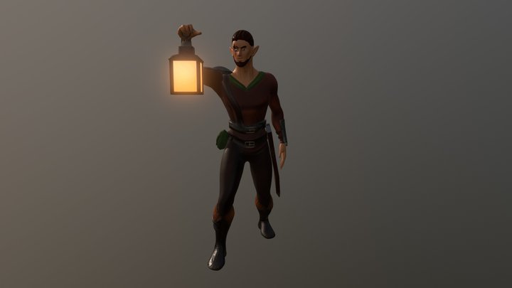 Bálder, elfo guerrero. 3D Model