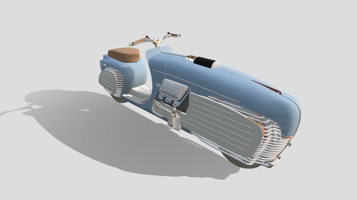 Scooter with a V4 1.2 L engine (ZAZ) 3D Model