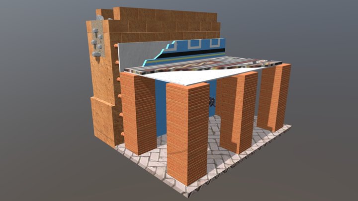 Sistema de Hypocaustum 3D Model