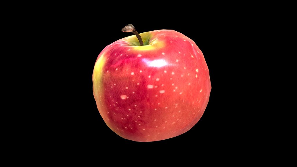 Apple low poly 7.6k 9mb 2k