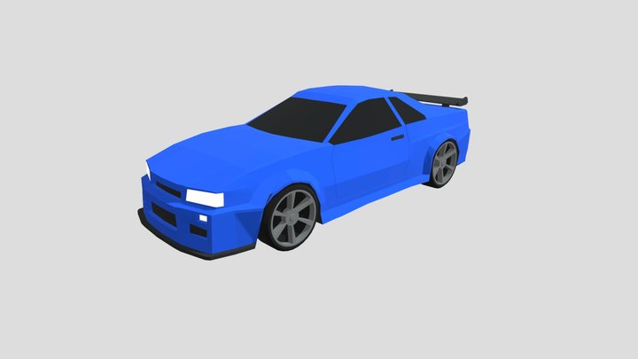 Low poly Nissan Skyline 3D Model