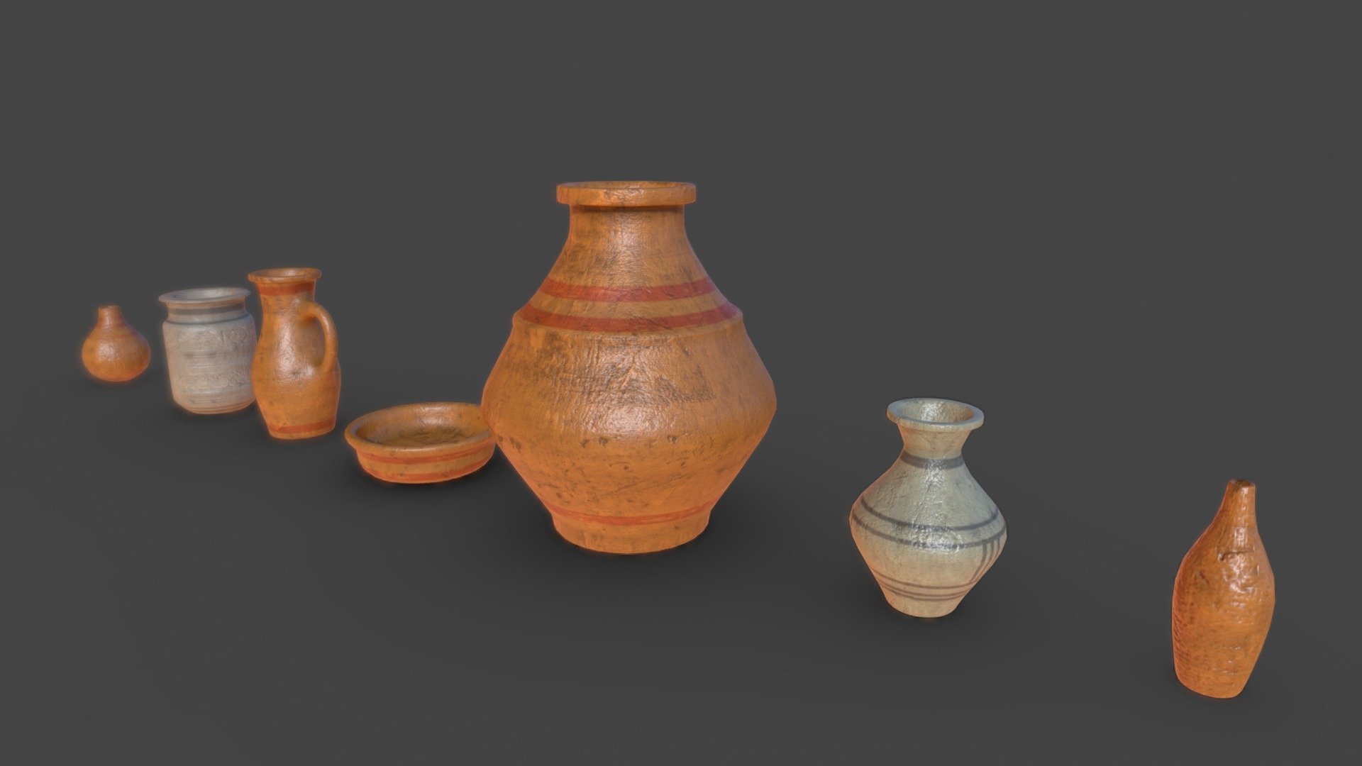 Pottery PBR - Download Free 3D Model By Chuckcg [626f64f] - Sketchfab