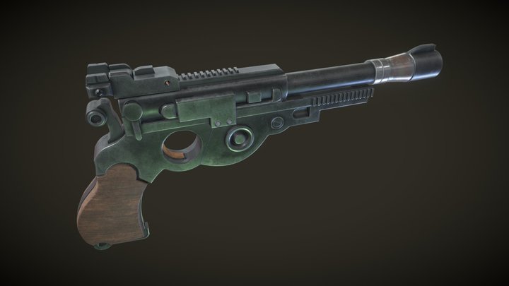 Mando's blaster aka: IB-94 Blaster Pistol 3D Model