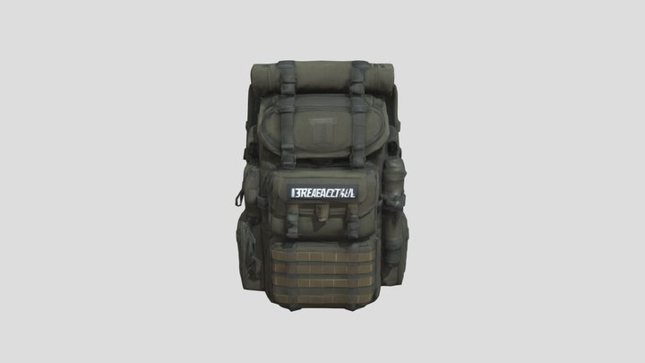 Tactical Backpack 1T 3D Model