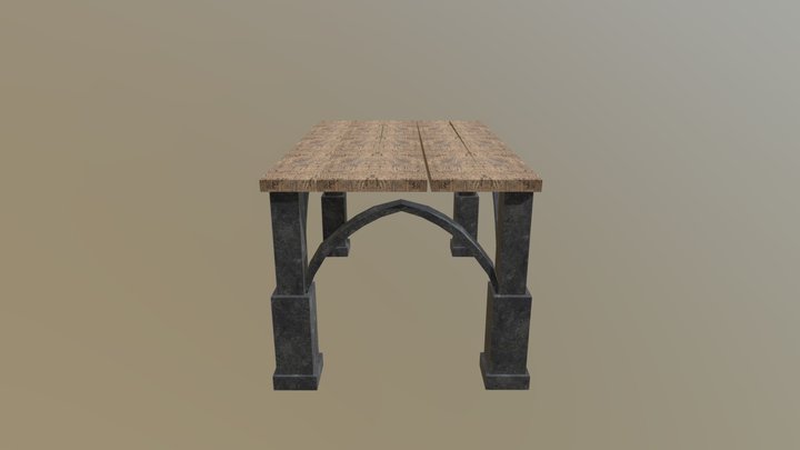 Medieval Table 3D Model