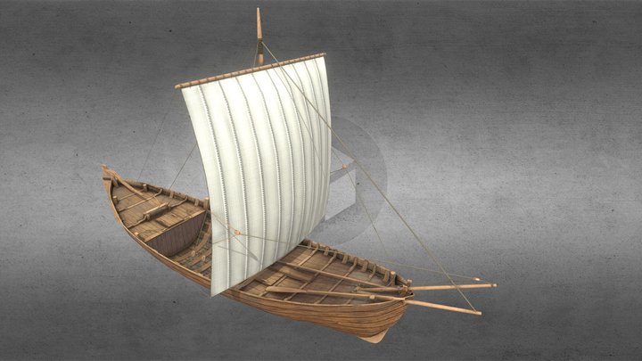 Medieval boat- Kollerup Kogge 3D Model