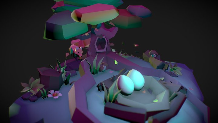 Forest Island 3D Model