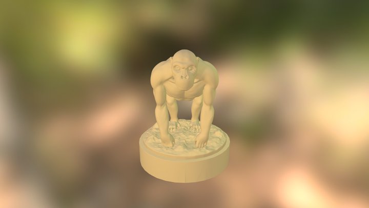 Zbrush Sculpt - Animal Study - Chimpanzee 3D Model