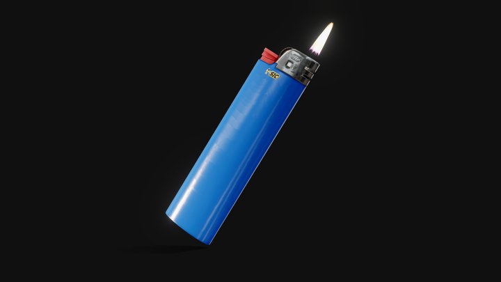 Plastic SIC Lighter 3D Model