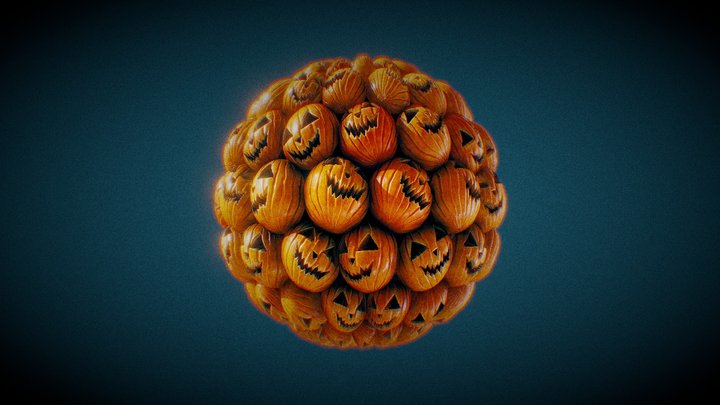 Spooky Pumpkins 3D Model