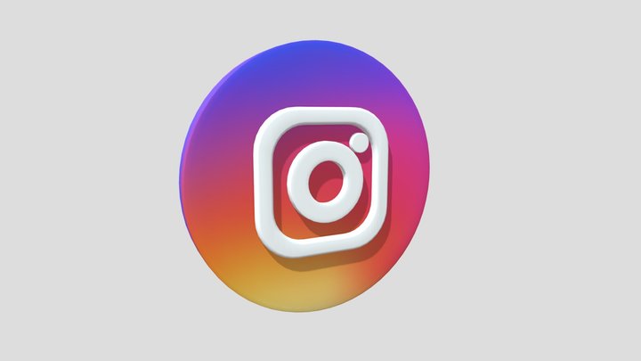 Instagram 3D-icon 3D Model