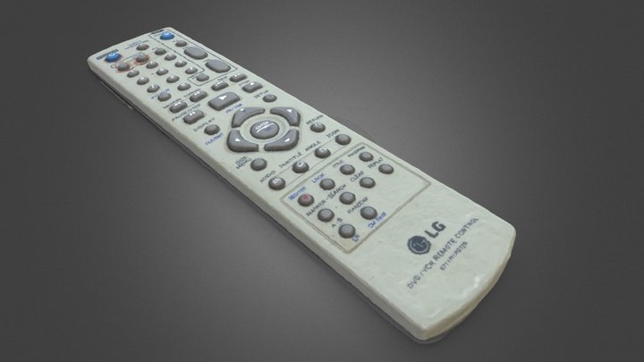 Old Tv Remote Control 3D Model