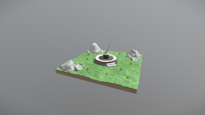Sword Scene 3D Model