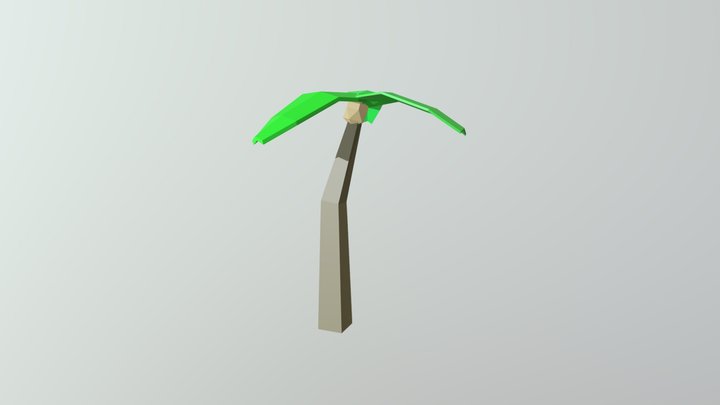 Low Poly Palm Tree 3D Model