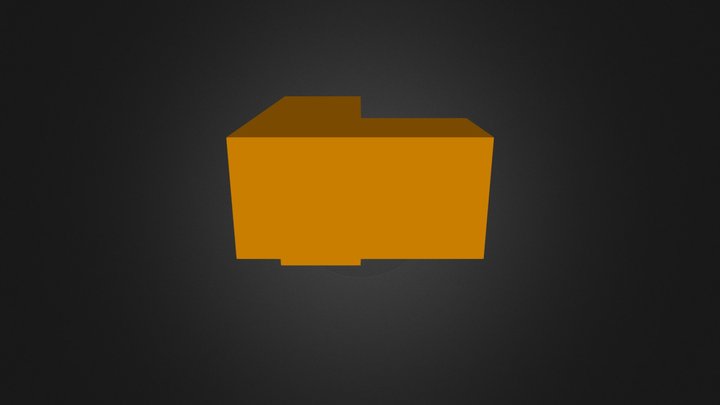 Orange Cube 3D Model