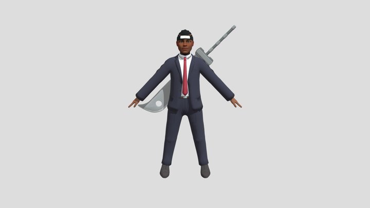 Sluur In A Ninja Suit 3D Model