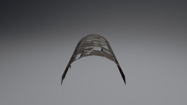 Old destroyed Hangar 3D Model