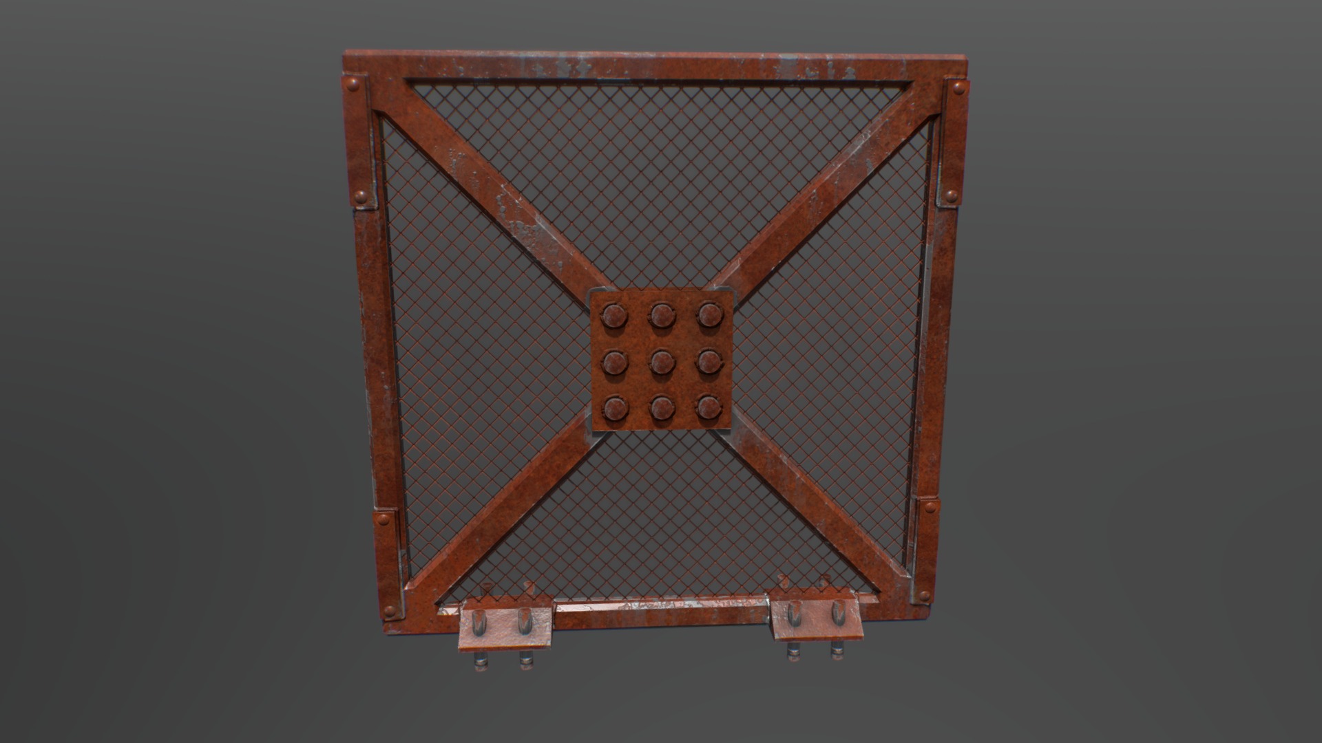 Fence (Rusted Version) - 3D model by DMATH [627c0bf] - Sketchfab