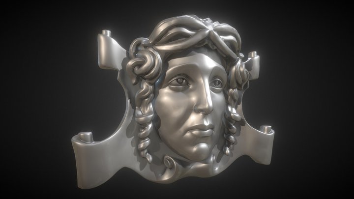 Mask from the facade of the building 3D Model