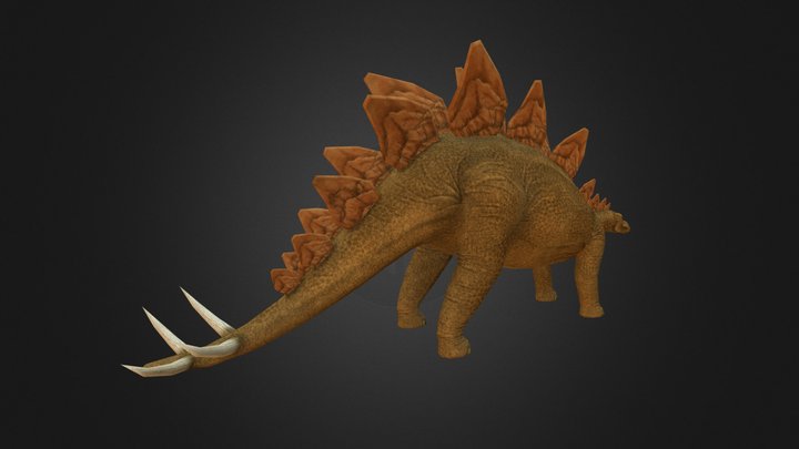 Stegosaurus - Mobile Game Asset 3D Model