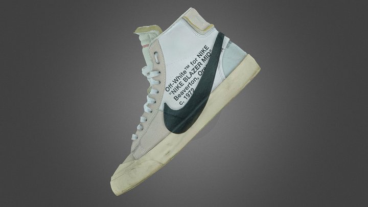 Nike Blazer Mid Off-White 8K 3D Model