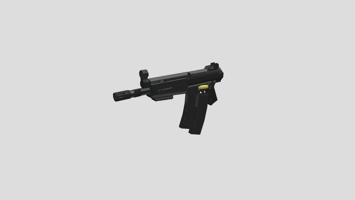 FREE MP5 MODEL (no mesh used) for Minecraft mods 3D Model
