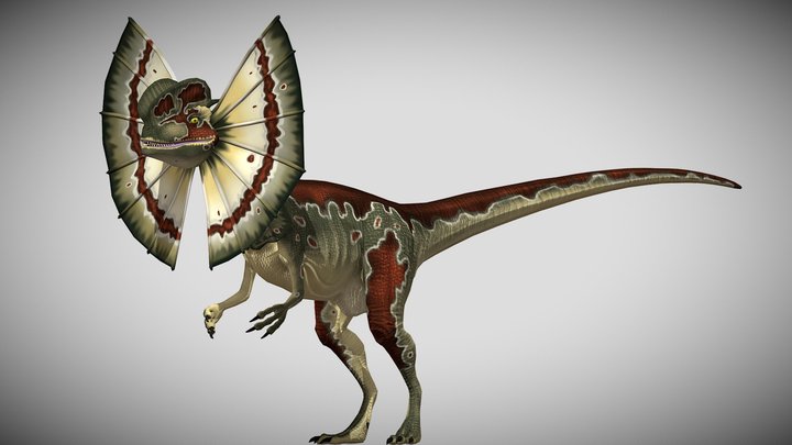 Jurassic Park: The Game Dilophosaurus – Kostenloses 3D-Modell STL