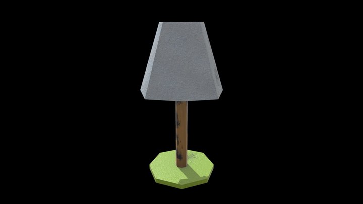 Textured simple Lamp 3D Model