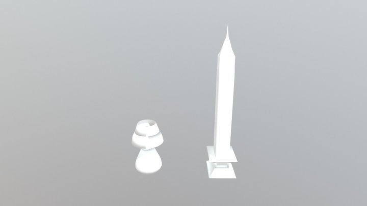 Lamp& Obelisk 3D Model