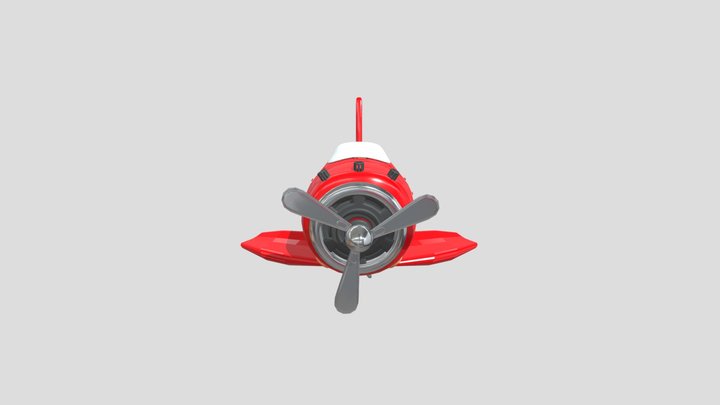 Cartoon Plane 3D Model