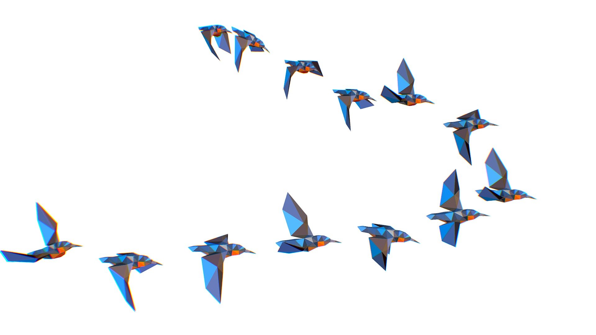 Animation birds. Скетчфаб птицы. Sparrow 3d.