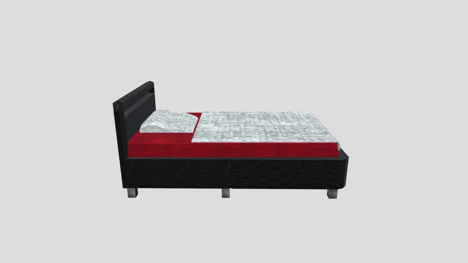 black bed