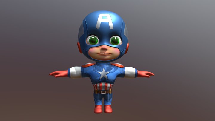 Captian Kid 3D Model