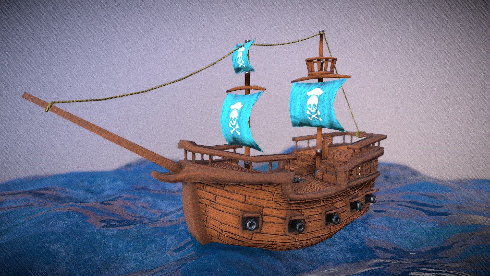 Pirate Ship Buy Royalty Free 3d Model By Daniel Bonnell