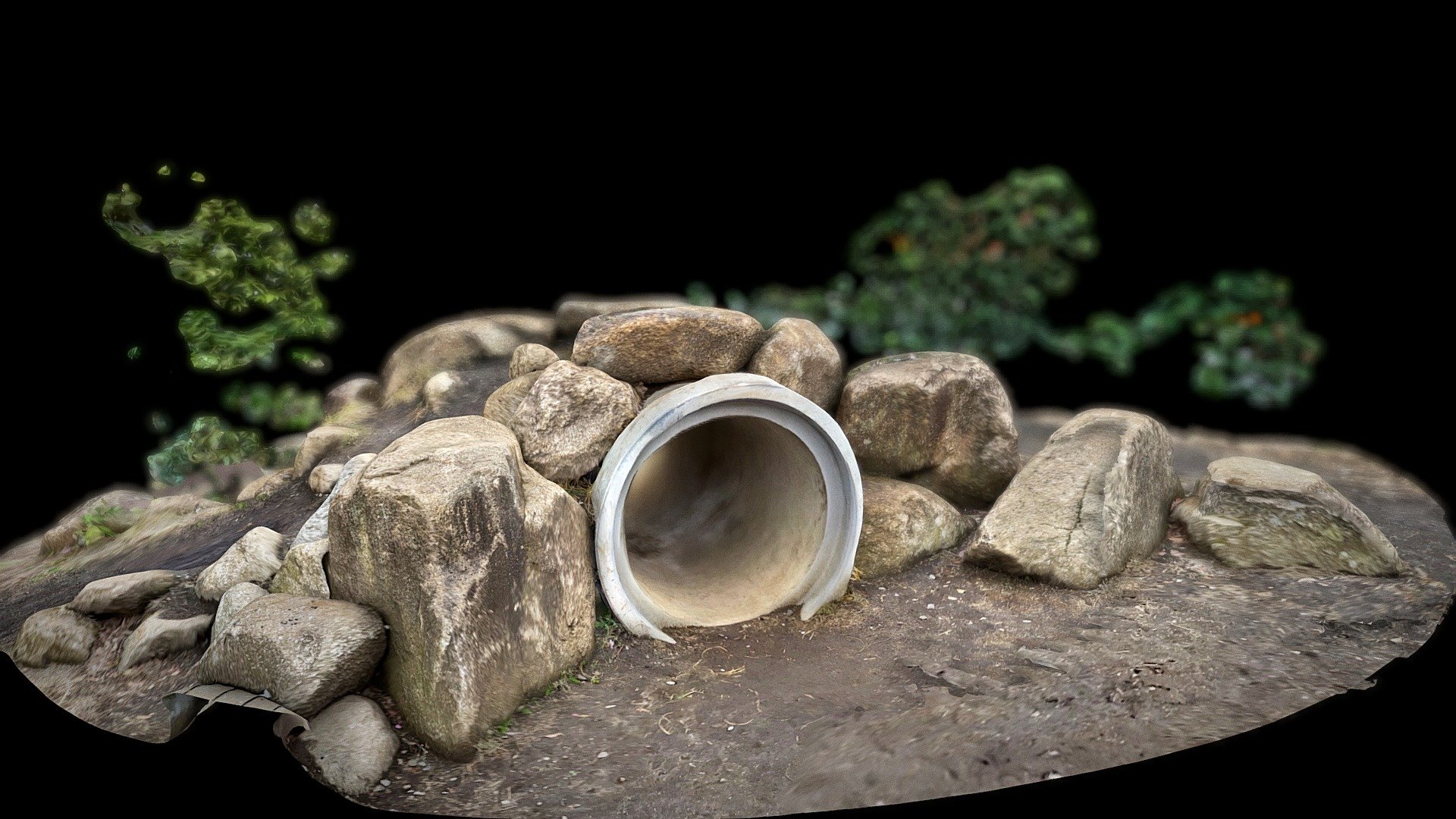 世田谷代田のどかん：Playground equipment of clay pipe
