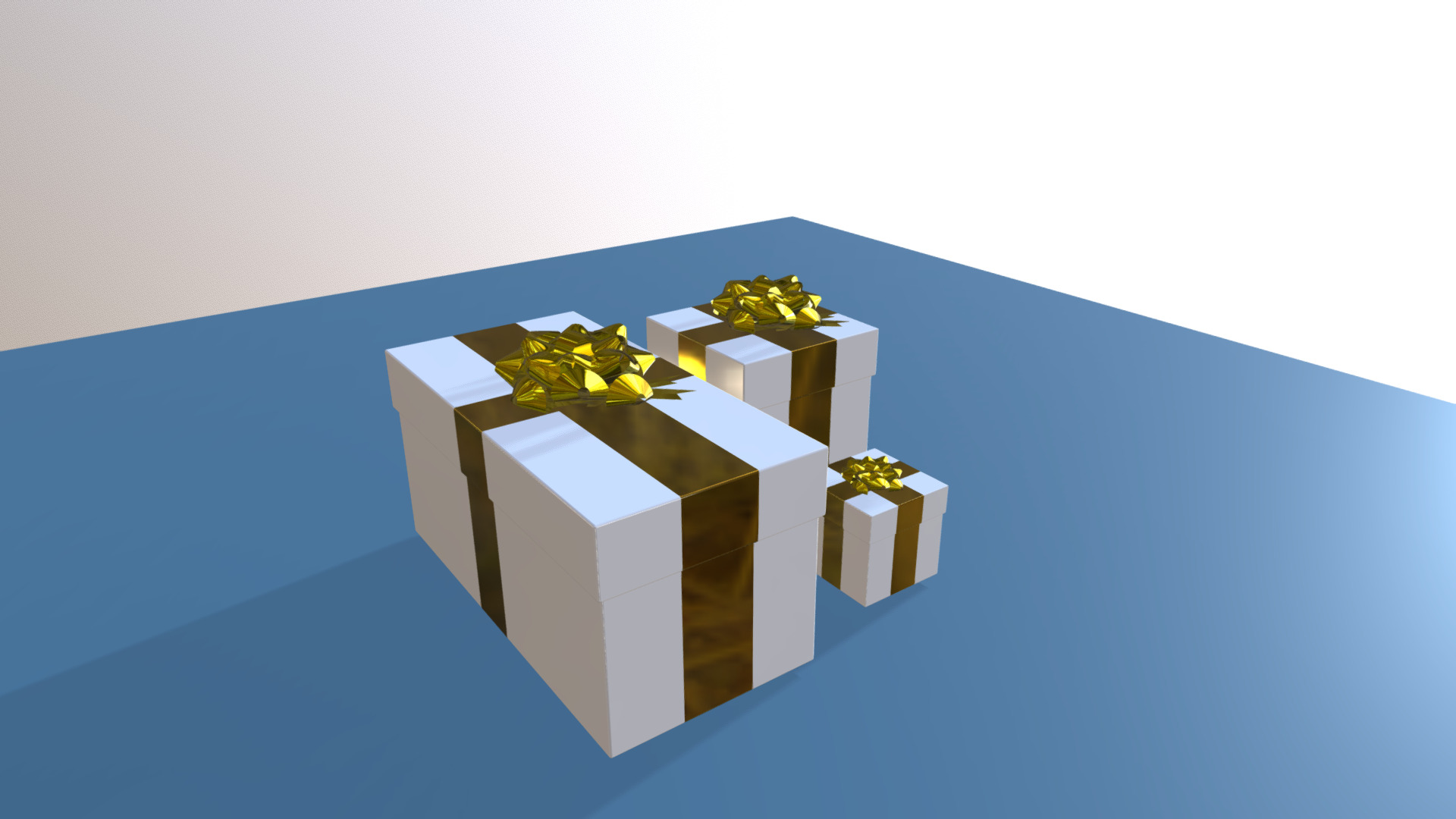 3D model Gift Boxes - This is a 3D model of the Gift Boxes. The 3D model is about a group of boxes.