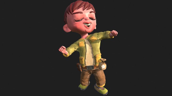 Stylized Chibi Adventure Character – Modello 3D gratuito STL