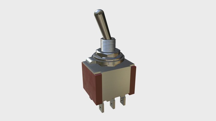 Double pole double throw switch 3D Model